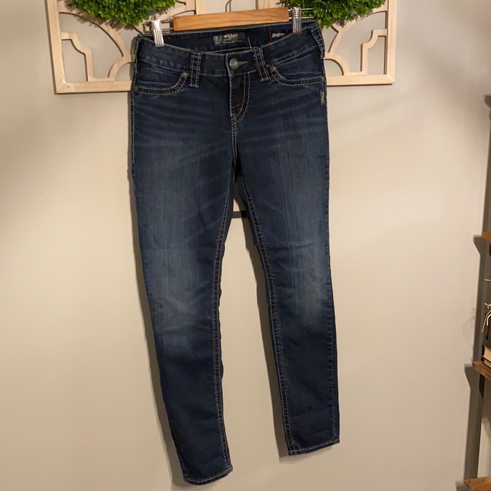 Silver Suki Mid Super Skinny Super Stretch